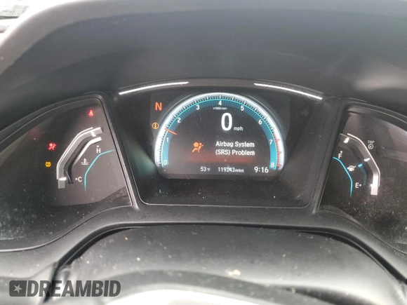 2017 Honda Civic Sedan LX with VIN 19XFC2F6XHE021434, listed as a Copart auction lot 46477715 with 119,343 mi miles and Salvage Title. Bid and sale history available at carsss.com. Image 9.