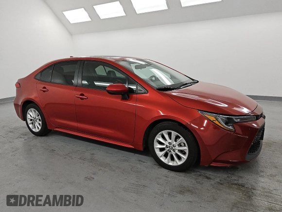 2020 Toyota Corolla LE with VIN 5YFHPRAEXLP020747, listed as a Copart auction lot 53922555 with 104,534 mi miles and Clean Title. Bid and sale history available at carsss.com. Image 4.
