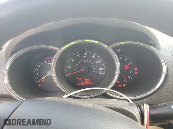 2013 Kia Sorento LX with VIN 5XYKT4A6XDG355249, listed as a Copart auction lot 54453835 with 202,996 mi miles and Clean Title. Bid and sale history available at carsss.com. Image 9.