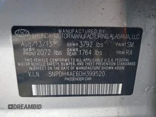 2013 Hyundai Elantra GLS с VIN 5NPDH4AE6DH399520, выставлен на аукционе IAAI как лот 41669620 с пробегом 202 396 миль миль и . История ставок и продаж доступна на DreamBid. Изображение 9.