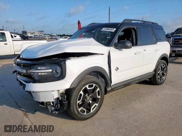 2021 Ford Bronco Sport Outer Banks with VIN 3FMCR9C63MRA52747, listed as a Copart auction lot 61964555 with 92,621 mi miles and Clean title. Bid and sale history available at DreamBid. Image 1.