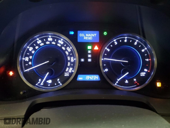 2012 Lexus IS 250 with VIN JTHCF5C22C5053701, listed as a Copart auction lot 45096585 with 194,234 mi miles and Salvage title. Bid and sale history available at DreamBid. Image 9.
