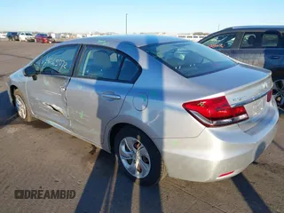 2014 Honda Civic Sedan LX with VIN 19XFB2F57EE083346, listed as a IAAI auction lot 41265072 with 164,121 mi miles. Bid and sale history available at carsss.com. Image 3.
