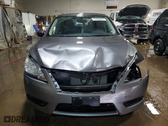 2015 Nissan Sentra SV with VIN 3N1AB7AP1FY310825, listed as a Copart auction lot 51958625 with 58,472 mi miles and Salvage Title. Bid and sale history available at DreamBid. Image 5.