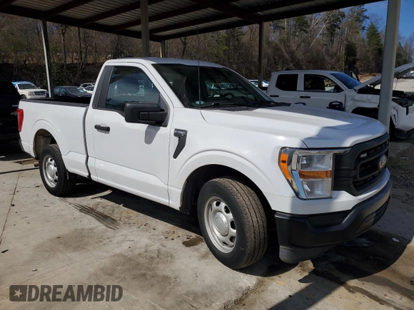 2021 Ford F-150 XL with VIN 1FTMF1C51MKE44107, listed as a Copart auction lot 46626895 with 42,060 mi miles and Clean title. Bid and sale history available at DreamBid. Image 4.