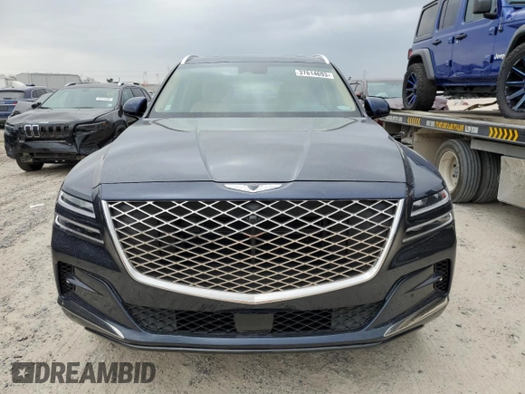 2021 Genesis GV80 Advanced Plus with VIN KMUHCESC1MU037889, listed as a Copart auction lot 37614693 with 7,078 mi miles and . Bid and sale history available at DreamBid. Image 5.