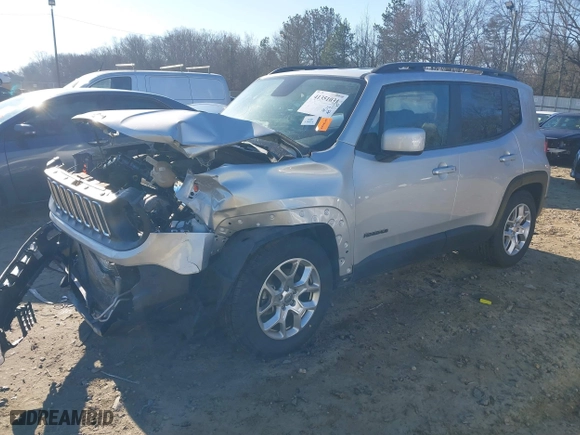 2017 Jeep Renegade Latitude with VIN ZACCJABB3HPG62532, listed as a IAAI auction lot 41351031 with 79,816 mi miles. Bid and sale history available at carsss.com. Image 18.