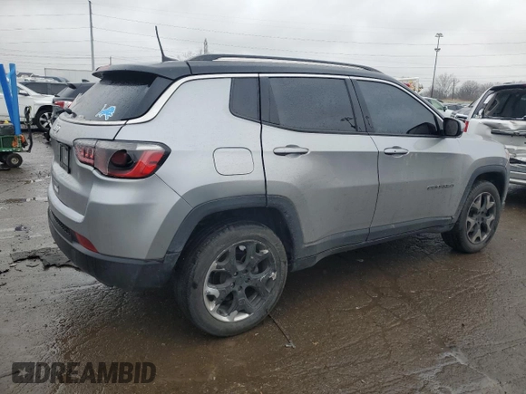 2020 Jeep Compass Limited with VIN 3C4NJDCB4LT119930, listed as a Copart auction lot 52212935 with 120,642 mi miles and Salvage Title. Bid and sale history available at DreamBid. Image 3.