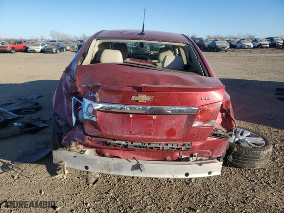 2011 Chevrolet Cruze LTZ with VIN 1G1PH5S97B7281443, listed as a Copart auction lot 41871975 with 104,831 mi miles and Salvage Title. Bid and sale history available at carsss.com. Image 6.
