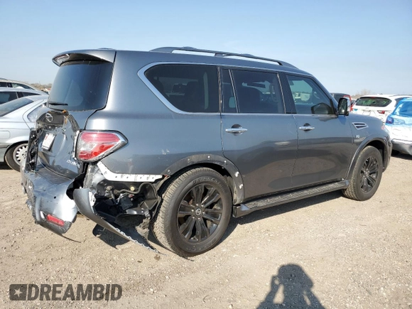 2019 Nissan Armada Platinum with VIN JN8AY2NF3K9350845, listed as a Copart auction lot 47219855 with 64,743 mi miles and Salvage title. Bid and sale history available at DreamBid. Image 3.