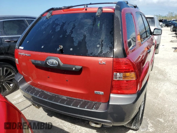 2005 Kia Sportage LX with VIN KNDJF723057131284, listed as a Copart auction lot 74563624 with Not Provided miles and Non Repairable. Bid and sale history available at carsss.com. Image 6.