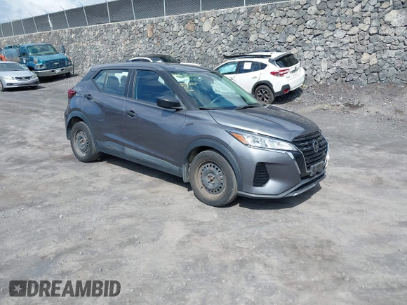 2021 Nissan Kicks S with VIN 3N1CP5BV6ML544383, listed as a IAAI auction lot 41745364 with 46,387 mi miles. Bid and sale history available at carsss.com. Image 1.