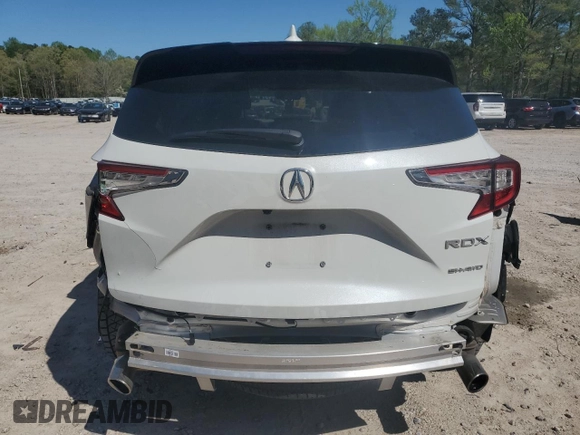 2021 Acura RDX Technology with VIN 5J8TC2H5XML046781, listed as a Copart auction lot 52187775 with 58,995 mi miles and Salvage title. Bid and sale history available at DreamBid. Image 6.
