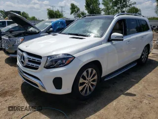 2018 Mercedes-Benz GLS 450 with VIN 4JGDF6EE6JB089646, listed as a Copart auction lot 59665543 with 56,351 mi miles and . Bid and sale history available at DreamBid. Image 1.