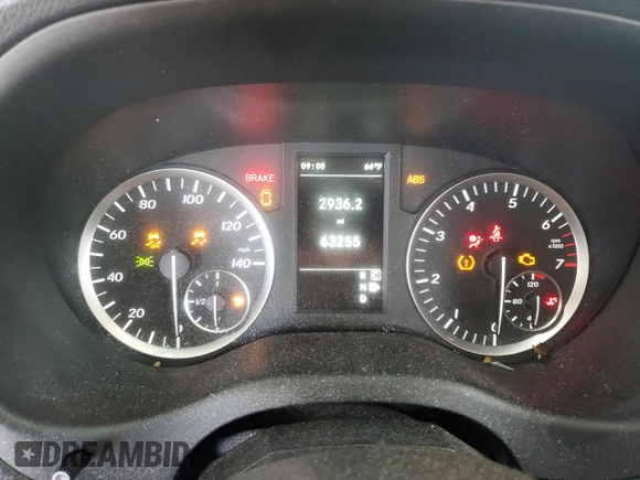 2017 Mercedes-Benz Metris Cargo with VIN WD3PG2EA7H3227939, listed as a Copart auction lot 59745955 with 63,255 mi miles and Salvage title. Bid and sale history available at DreamBid. Image 9.