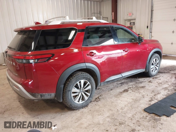 2023 Nissan Pathfinder SL with VIN 5N1DR3CC2PC211803, listed as a IAAI auction lot 41176614 with 38,811 mi miles and . Bid and sale history available at DreamBid. Image 4.