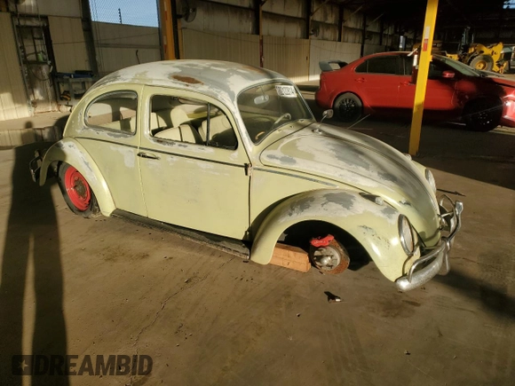 1963 Volkswagen Beetle with VIN 5519054, listed as a Copart auction lot 82122814 with 22,143 mi miles and Clean Title. Bid and sale history available at DreamBid. Image 4.