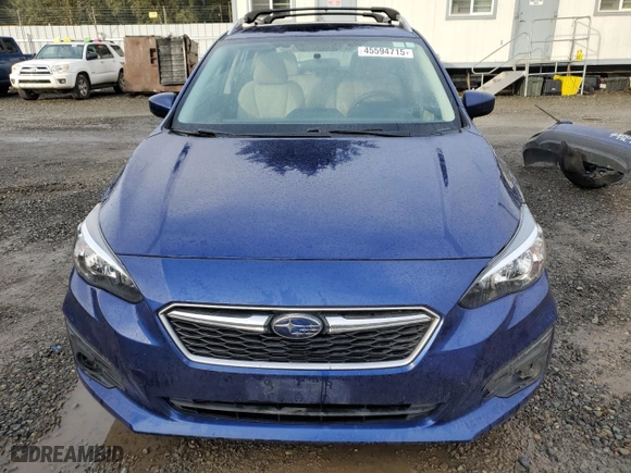 2017 Subaru Impreza Premium with VIN 4S3GTAB63H3751245, listed as a Copart auction lot 45594715 with 108091 miles and Salvage Title. Bid and sale history available at carsss.com. Image 5.