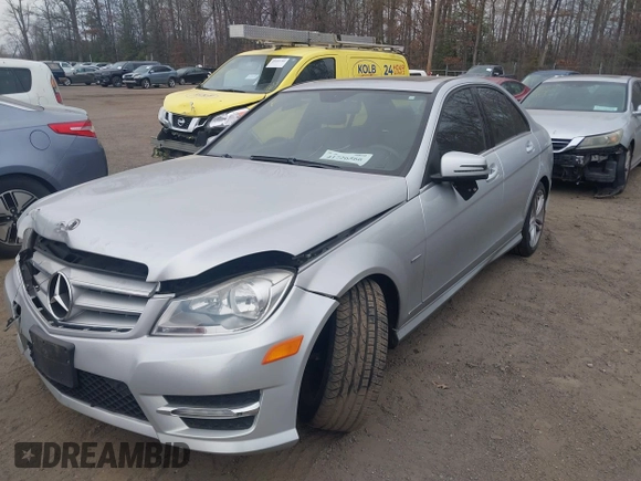 2012 Mercedes-Benz C-Class C 250 Sport with VIN WDDGF4HB6CR219898, listed as a IAAI auction lot 41726566 with 194,243 mi miles. Bid and sale history available at carsss.com. Image 2.