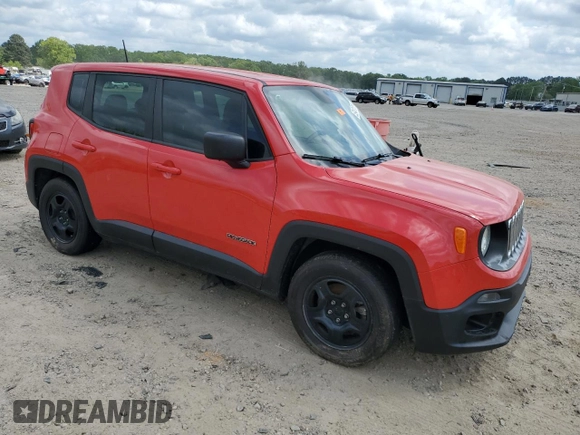 2017 Jeep Renegade Sport z VIN ZACCJAAB9HPF35320, wystawiony jako Copart lot #52431005 z przebiegiem 137 307 mil mil oraz Szkoda całkowita • Salvage title. Historia ofert i sprzedaży dostępna na DreamBid. Obrazek 4.