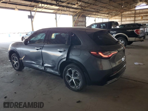 2024 Honda HR-V EX-L with VIN 3CZRZ1H76RM737373, listed as a Copart auction lot 58038925 with 14,857 mi miles and Salvage title. Bid and sale history available at DreamBid. Image 2.