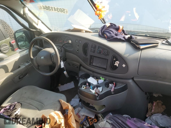2008 Ford Econoline Passenger XL with VIN 1FBNE31L48DA30502, listed as a Copart auction lot 50341364 with Not Provided miles and Salvage Title. Bid and sale history available at DreamBid. Image 8.