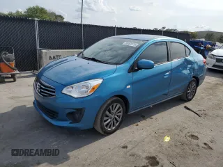 2019 Mitsubishi Mirage ES z VIN ML32F3FJ8KHF16562, wystawiony jako Copart lot #55460175 z przebiegiem 142 557 mil mil oraz Szkoda całkowita • Salvage title. Historia ofert i sprzedaży dostępna na DreamBid. Obrazek 1.
