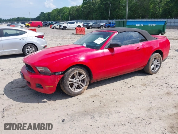2012 Ford Mustang V6 with VIN 1ZVBP8EM1C5201733, listed as a IAAI auction lot 42162220 with 311,404 mi miles and . Bid and sale history available at DreamBid. Image 2.