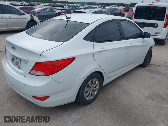2016 Hyundai Accent SE with VIN KMHCT4AE1GU044156, listed as a IAAI auction lot 42350598 with 130,287 mi miles and . Bid and sale history available at DreamBid. Image 4.