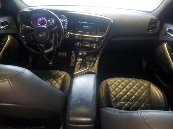 2015 Kia Optima SX Turbo with VIN 5XXGR4A6XFG443245, listed as a Copart auction lot 50758995 with 171,535 mi miles and Salvage Title. Bid and sale history available at carsss.com. Image 8.