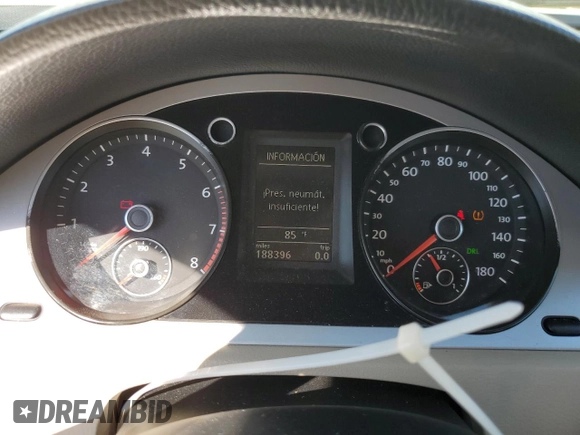 2010 Volkswagen CC with VIN WVWMP9AN1AE559959, listed as a Copart auction lot 76203974 with 188,396 mi miles and Salvage Title. Bid and sale history available at DreamBid. Image 9.