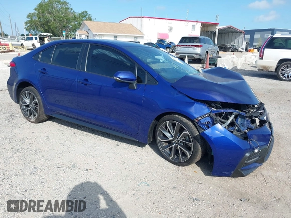 2021 Toyota Corolla SE with VIN JTDS4MCE2MJ058591, listed as a IAAI auction lot 41939583 with 81,866 mi miles. Bid and sale history available at carsss.com. Image 1.