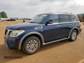 2018 Nissan Armada SL z VIN JN8AY2ND3J9052454, wystawiony jako Copart lot #57795595 z przebiegiem 238 101 mil mil oraz Czysty tytuł • Clean title. Historia ofert i sprzedaży dostępna na DreamBid. Obrazek 1.