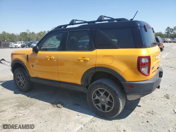2021 Ford Bronco Sport Badlands with VIN 3FMCR9D91MRB06667, listed as a Copart auction lot 48197855 with 84,934 mi miles and Salvage Title. Bid and sale history available at carsss.com. Image 2.