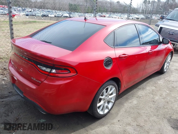 2013 Dodge Dart SXT with VIN 1C3CDFBA2DD198643, listed as a IAAI auction lot 41605169 with 154,917 mi miles. Bid and sale history available at carsss.com. Image 4.