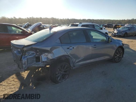 2025 Toyota Corolla SE with VIN 5YFS4MCE5SP217371, listed as a Copart auction lot 82520634 with 234 mi miles and Salvage Title. Bid and sale history available at carsss.com. Image 3.