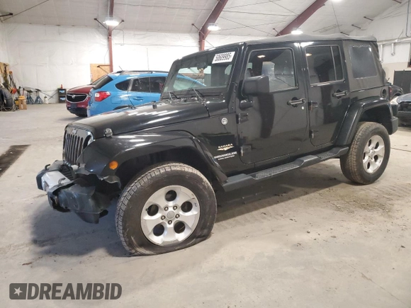 2015 Jeep Wrangler Unlimited Sahara with VIN 1C4BJWEG5FL611521, listed as a Copart auction lot 50609985 with 207,473 mi miles and Salvage Title. Bid and sale history available at carsss.com. Image 1.