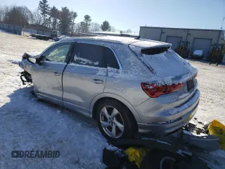 2019 Audi Q3 Premium with VIN WA1AECF35K1083330, listed as a Copart auction lot 87801965 with 0 mi miles and Salvage Title. Bid and sale history available at carsss.com. Image 2.