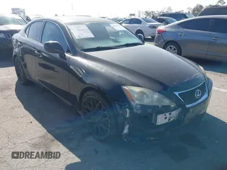 2007 Lexus IS with VIN JTHBK262572057489, listed as a IAAI auction lot 41996856 with 168,839 mi miles. Bid and sale history available at carsss.com. Image 1.