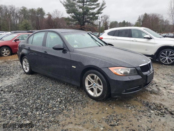 2008 BMW 3 Series 328xi with VIN WBAVC93548K043519, listed as a Copart auction lot 47001755 with 81,185 mi miles and Clean Title. Bid and sale history available at carsss.com. Image 4.