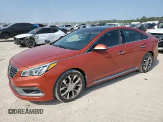 2015 Hyundai Sonata Sport z VIN 5NPE34AB4FH153139, wystawiony jako Copart lot #52351525 z przebiegiem 104 165 mil mil oraz Czysty tytuł • Clean title. Historia ofert i sprzedaży dostępna na DreamBid. Obrazek 1.