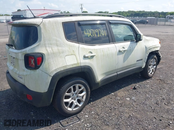 2017 Jeep Renegade Latitude with VIN ZACCJBBB9HPG48446, listed as a IAAI auction lot 42719701 with 72,769 mi miles and . Bid and sale history available at DreamBid. Image 4.