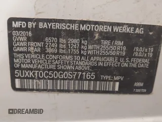 2016 BMW X5 xDrive40e with VIN 5UXKT0C50G0S77165, listed as a IAAI auction lot 40688779 with 110,317 mi miles and . Bid and sale history available at carsss.com. Image 9.