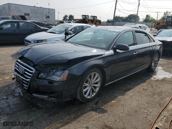 2013 Audi A8 L 3.0L with VIN WAURGAFD7DN010002, listed as a Copart auction lot 61112853 with 56,246 mi miles and Salvage Title. Bid and sale history available at carsss.com. Image 1.