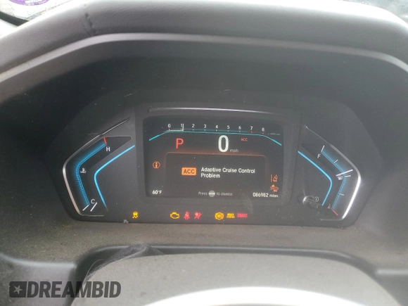 2020 Honda Odyssey EX with VIN 5FNRL6H5XLB032588, listed as a Copart auction lot 59366995 with 86,982 mi miles and Salvage title. Bid and sale history available at DreamBid. Image 9.