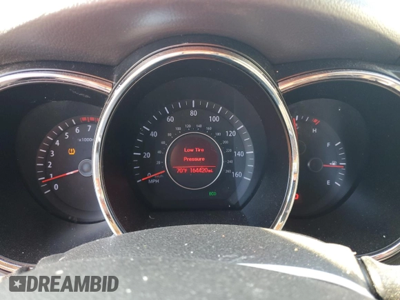2013 Kia Optima LX with VIN KNAGM4A72D5359748, listed as a Copart auction lot 42993245 with 164,420 mi miles and Salvage Title. Bid and sale history available at carsss.com. Image 9.