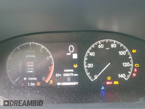 2024 Honda HR-V LX with VIN 3CZRZ2H35RM708076, listed as a Copart auction lot 57282545 with 8,279 mi miles and Salvage title. Bid and sale history available at DreamBid. Image 9.