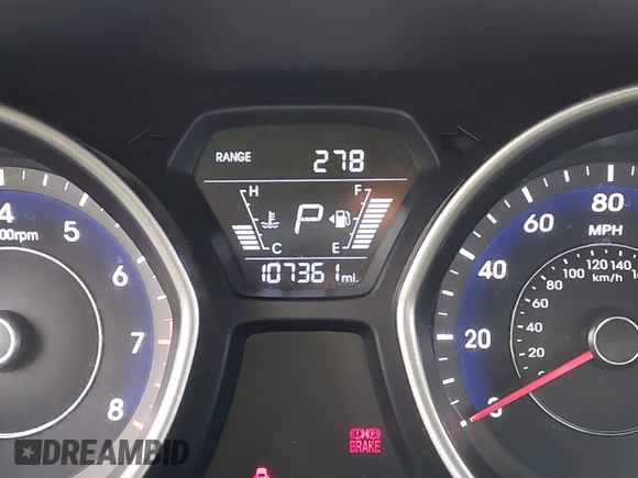 2016 Hyundai Elantra SE with VIN 5NPDH4AE4GH769724, listed as a IAAI auction lot 42492851 with 107,361 mi miles and . Bid and sale history available at DreamBid. Image 16.