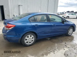 2015 Honda Civic Sedan LX with VIN 19XFB2F54FE246102, listed as a Copart auction lot 50583465 with 107,235 mi miles and Salvage Title. Bid and sale history available at carsss.com. Image 3.