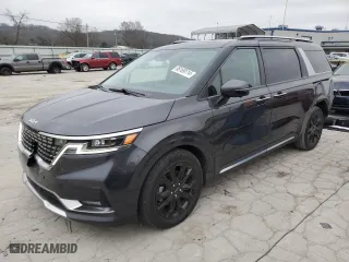 2023 Kia Carnival SX Prestige with VIN KNDNE5H32P6269109, listed as a Copart auction lot 86169114 with 34,104 mi miles and Salvage Title. Bid and sale history available at carsss.com. Image 1.